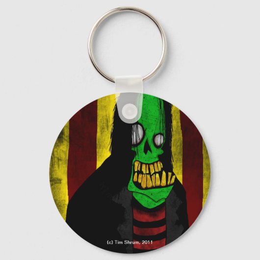 Porte-clés Porte - clé Zombie vert souriant (Recto)