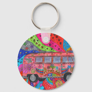 Porte-clés porte clef van-hippie