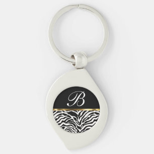 Porte-clés Porte - clés à la mode de zèbre de monogramme