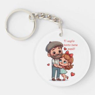 Porte-clés Porte - clés avec dévouement pour papa.