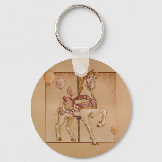 Porte-clés Porte - clés - Carrousel de poney violet (Recto)