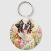 Porte-clés - Porte-clés Chien Saint-Bernard (Verso)