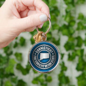 Porte-clés porte - clés "Connecticut Steel" (Bleu) (Main)