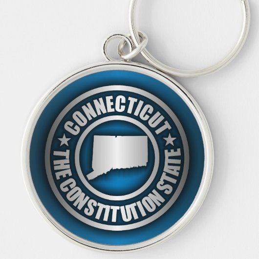 Porte-clés porte - clés "Connecticut Steel" (Bleu) (Devant)