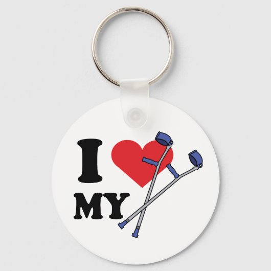 Porte-clés Porte - clés d'amour de la béquille (Recto)