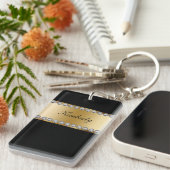 Porte-clés Porte - clés de Bling de monogramme (Devant droit)