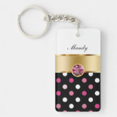 Porte-clés Porte - clés de Bling de monogramme (Devant)