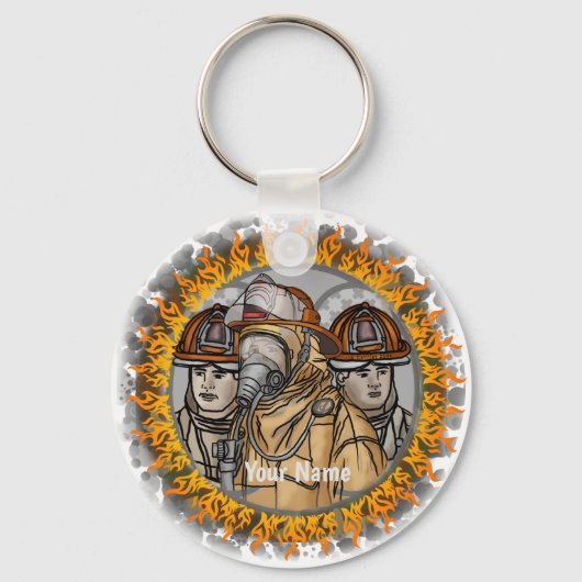 Porte-clés Porte - clés de l'équipe des pompiers (Recto)