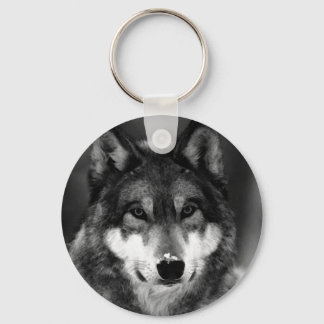 Porte-clés Porte - clés de loups noirs et blancs