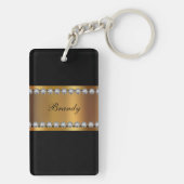 Porte-clés Porte - clés de monogramme bilatéraux (Dos)