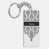 Porte-clés Porte - clés de monogramme bilatéraux (Devant gauche)