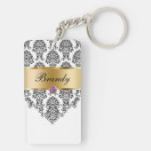 Porte-clés Porte - clés de monogramme bilatéraux (Dos)