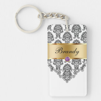 Porte-clés Porte - clés de monogramme bilatéraux