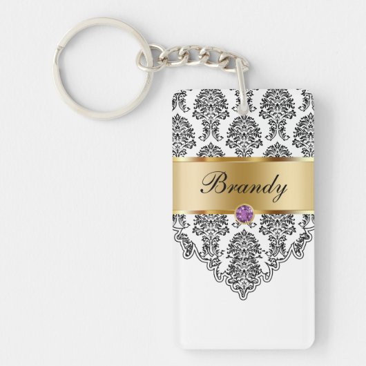 Porte-clés Porte - clés de monogramme bilatéraux (Devant)