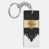 Porte-clés Porte - clés de monogramme bilatéraux (Devant gauche)