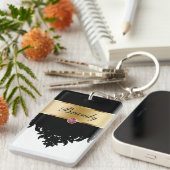 Porte-clés Porte - clés de monogramme bilatéraux (Devant droit)