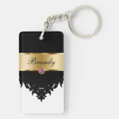 Porte-clés Porte - clés de monogramme bilatéraux (Dos)