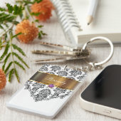 Porte-clés Porte - clés de monogramme bilatéraux (Devant droit)