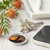 Porte-clés Porte - clés de monogramme personnalisé Golfer Sun (Côté)