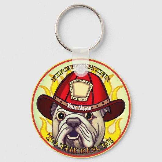 Porte-clés Porte - clés de pompiers Bulldog (Recto)