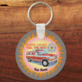 Porte-clés Porte - clés de pompiers du Chaser de fumée (Recto)