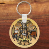 Porte-clés Porte - clés de pompiers si prêts (Recto)