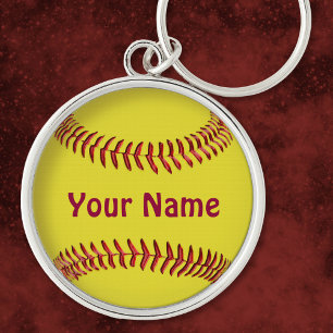 Porte-clés Porte - clés de softball personnalisés avec VOTRE