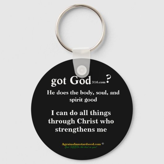 Porte-clés porte - clés du bouton gotGod316.com (Recto)