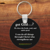 Porte-clés porte - clés du bouton gotGod316.com (Recto)