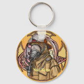 Porte-clés Porte - clés du masque de pompier (Recto)