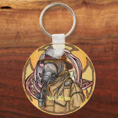 Porte-clés Porte - clés du masque de pompier (Recto)