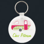 Porte-clés Porte - clés du propriétaire d'une caravane d'art<br><div class="desc">Voir la gamme complète de 25 caravanes rétro par Trina Esquivelzeta @SurfaceHug sur divers autres produits de la collection ci-dessous.</div>