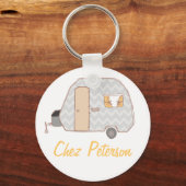 Porte-clés Porte - clés du propriétaire d'une caravane d'art  (Recto)