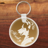 Porte-clés Porte - clés Husky Chien Custom Porte - clés Husky (Recto)