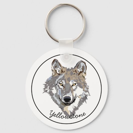 Porte-clés Porte-clés-Loup de Yellowstone (Recto)