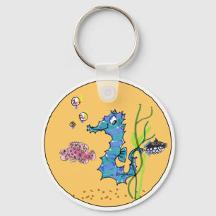 Porte-clés Porte - clés mignons de poissons d'hippocampe de