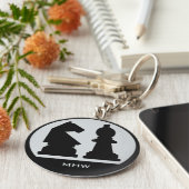 Porte-clés PORTE - CLÉS monogrammes personnalisés CHESS (Côté)
