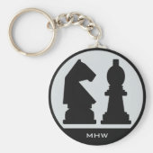 Porte-clés PORTE - CLÉS monogrammes personnalisés CHESS (Devant)