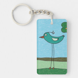 Porte-clés Porte-clés, Oiseau et arbre mignons