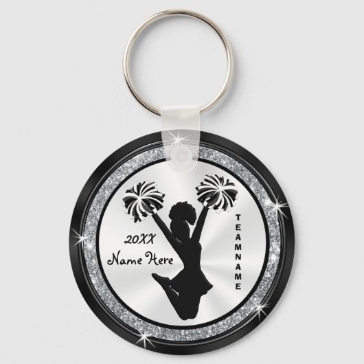 Porte-clés Porte - clés personnalisés Black, White et Silver (Recto)