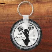 Porte-clés Porte - clés personnalisés Black, White et Silver (Recto)