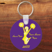 Porte-clés Porte - clés personnalisés de violet et d'or (Recto)