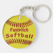 Porte-clés Porte - clés personnalisés du base-ball de (Dos)