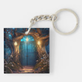 Porte-clés Porte d'antiquité Imaginaire de forêt enchantée (Dos)