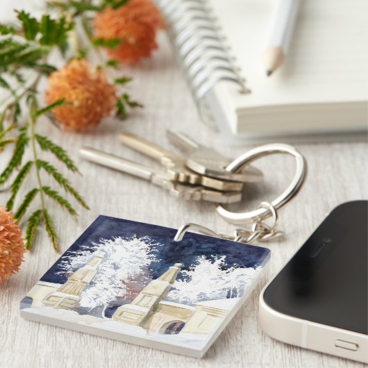 Porte-clés Porte d'hiver la nuit (Devant Droit)