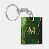 Porte-clés Porte en marbre vert et or (Devant gauche)