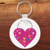 Porte-clés Porte-monnaie rouge Valentine (Recto)