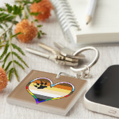 Porte-clés Porte Pride Coeur Keychain (Devant Droit)
