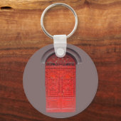 Porte-clés Porte rouge dans l'allée (Recto)