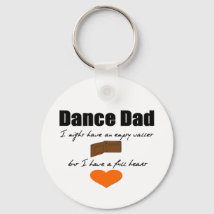 Porte-clés Portefeuille vide de papa de danse, plein coeur